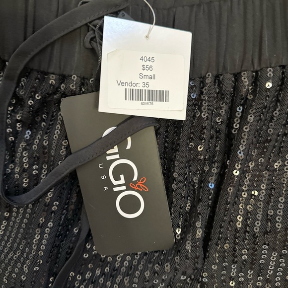 Black sequin joggers - Picture 3 of 5